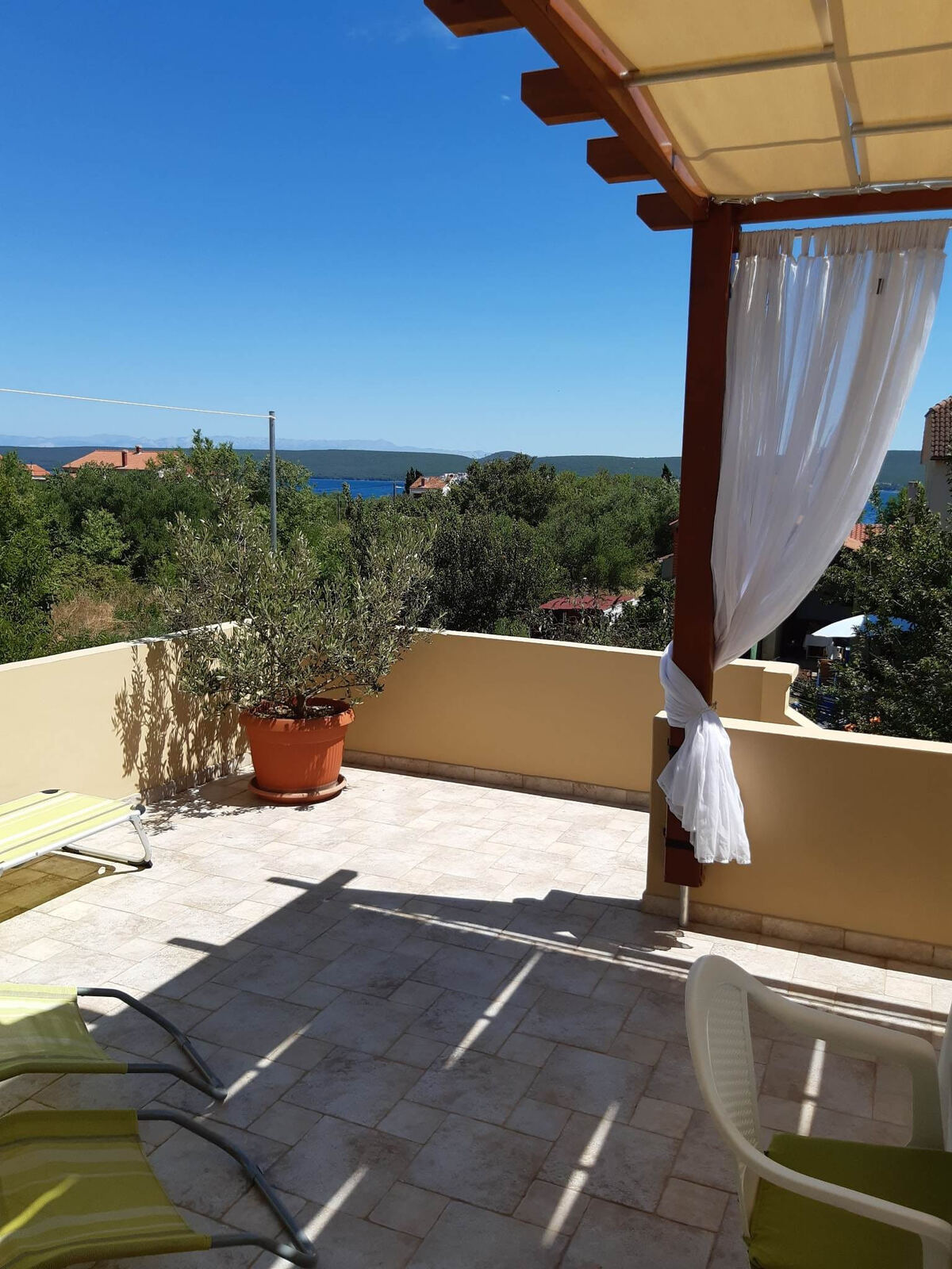Roof terrace with a sea view